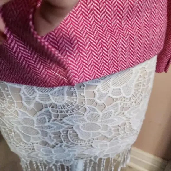 NWOT J Crew pink tweed blazer jacket adorable 0 - Picture 4 of 9